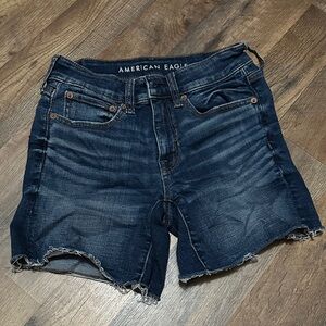 American Eagle Dark Blue Denim Shorts